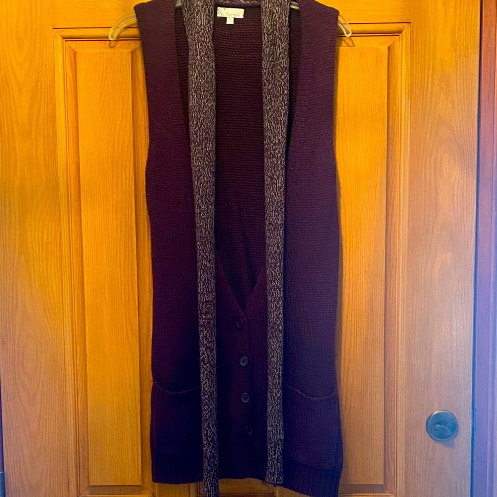 Women's Purple Sleeveless Sweater Vest
